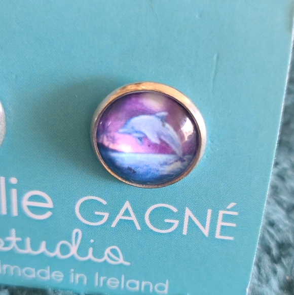 Amélie Gagné Handmade Dolphin Earrings - Picture 3 of 6